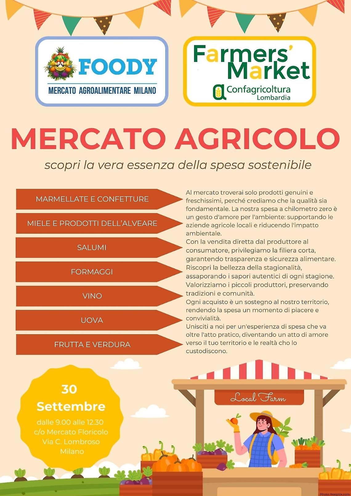 Nuova data per il Farmers' Market di Confagricoltura e Foody