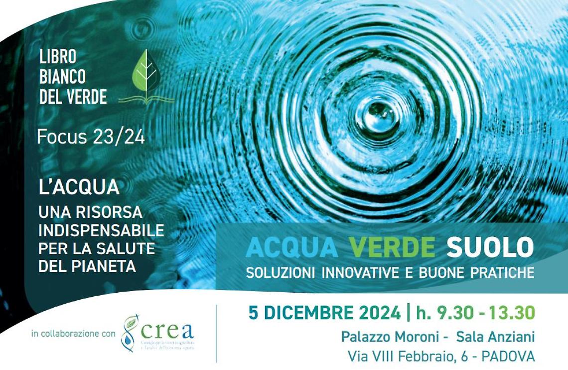 Libro Bianco del Verde: “Acqua, Verde, Suolo. Soluzioni innovative e buone pratiche”