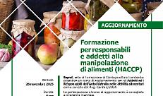 Formazione per responsabili e addetti alla manipolazione di alimenti (HACCP) - AGGIORNAMENTO